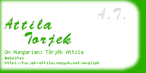 attila torjek business card