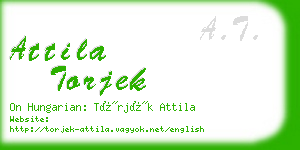 attila torjek business card